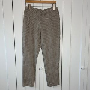 NEW J.Jill Wear Ever Checkered High-Waist Pants Medium
